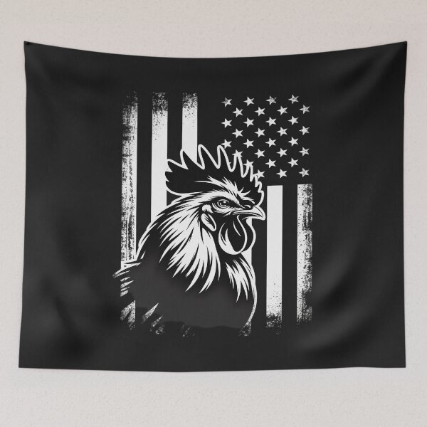 Item preview, Proud Patriotic Chicken Rooster Farmer Lover American Flag designed and sold by itsnothatweird.