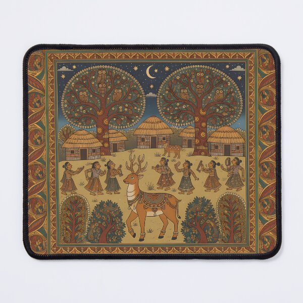 Item preview, “Village Celebration Beneath the Moonlit Trees” designed and sold by digisetumedia.