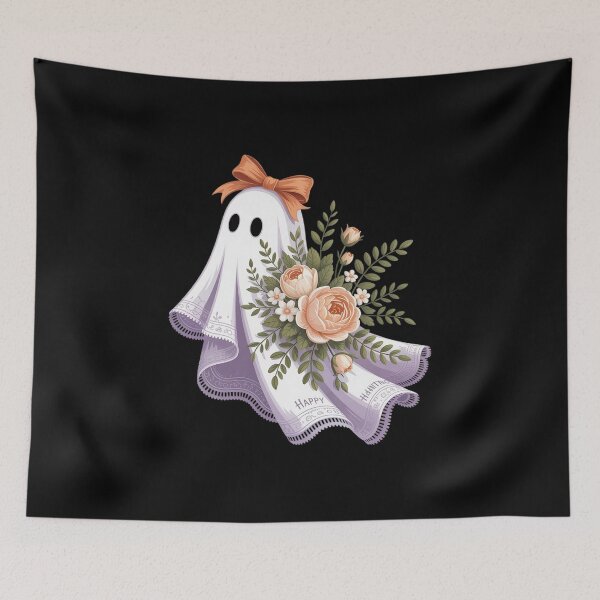 Item preview, Coquette Lace Ghost Bow Halloween Flower Ghost Spooky designed and sold by HardcoreTour.