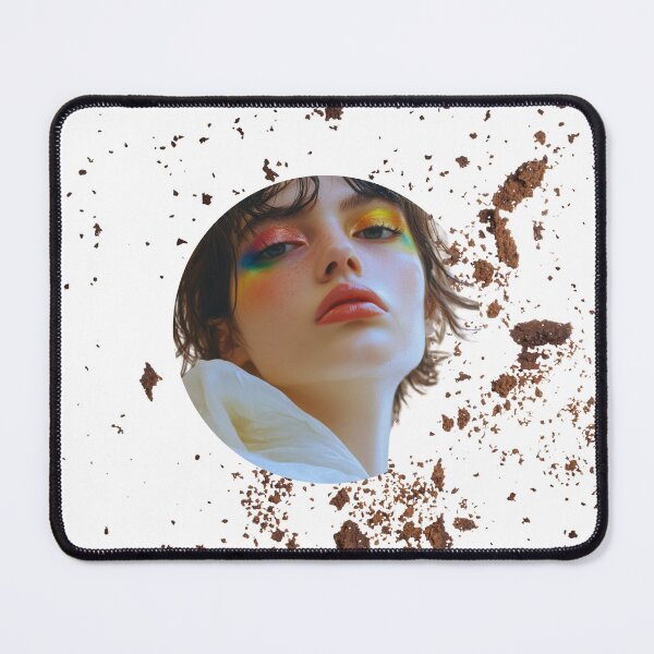 Item preview, Aesthetic Portrait Art – Rainbow Makeup Minimalist Splatter Design designed and sold by JA-1994.