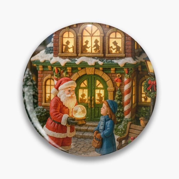 Item preview, Santa’s Snowglobe Moment | Magical Christmas Village Miniature designed and sold by Little-Worlds.