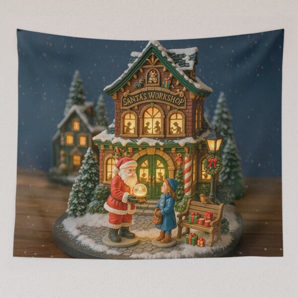 Item preview, Santa’s Snowglobe Moment | Magical Christmas Village Miniature designed and sold by Little-Worlds.