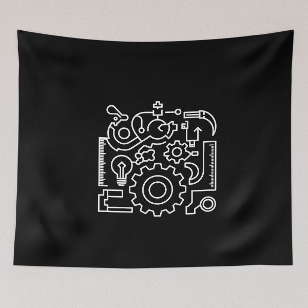 Item preview, Engineer Mind Gears & Blueprints Problem-Solving T-Shirt designed and sold by Reichcorp.