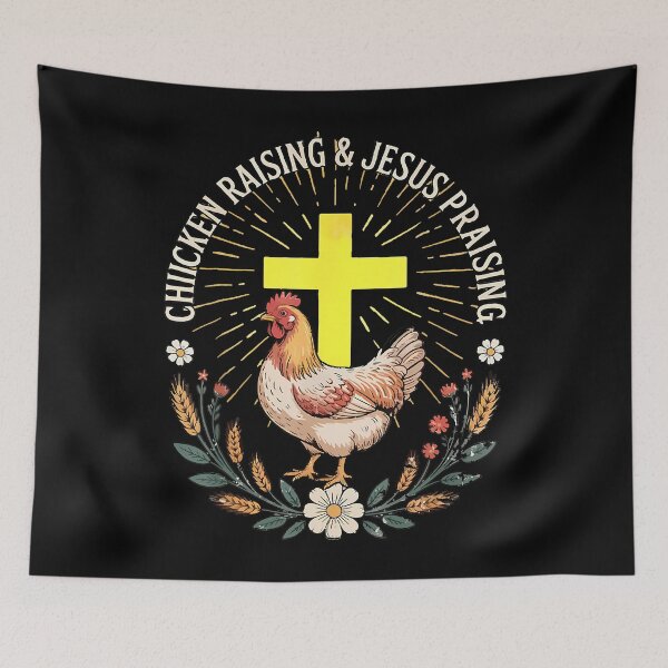Item preview, Jesus Prasing And Chicken Raising Funny Faith Farm Girls designed and sold by KristinTara.