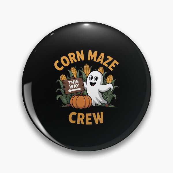 Item preview, Corn Maze Crew Ghost Autumn Pumpkin Farm Halloween designed and sold by HardcoreTour.