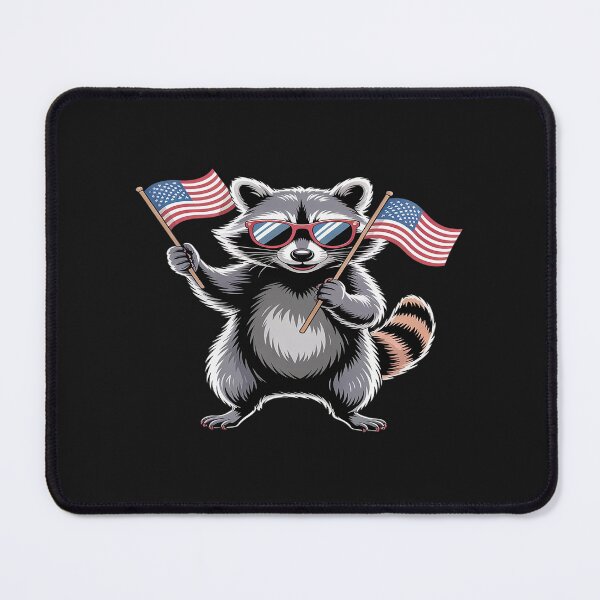 Item preview, Raccoon Patriotic 4th Of July USA American Flag designed and sold by procionartss.