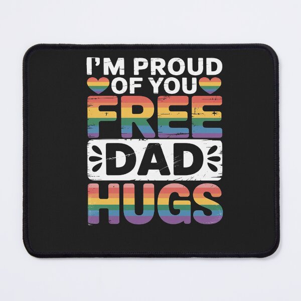 Item preview, Rainbow Free Dad Hugs for LGBTQ Pride Month Trendy LGBT designed and sold by procionartss.