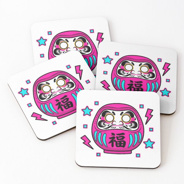 Item preview, Neon Vaporwave Daruma Doll designed and sold by esterter.