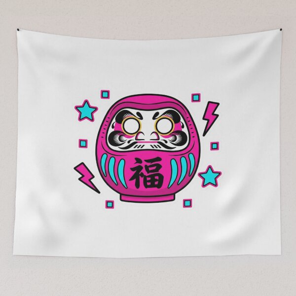 Item preview, Neon Vaporwave Daruma Doll designed and sold by esterter.
