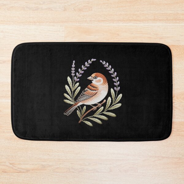 Item preview, Cottagecore Sparrow on Rosemary Branch with Lavender designed and sold by HardcoreTour.