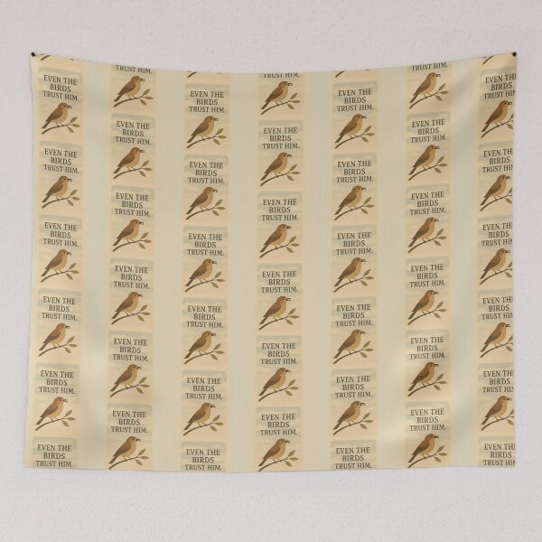 Item preview, Even the Birds Trust Him – Vintage Christian Sparrow Poster designed and sold by astersgraphics.