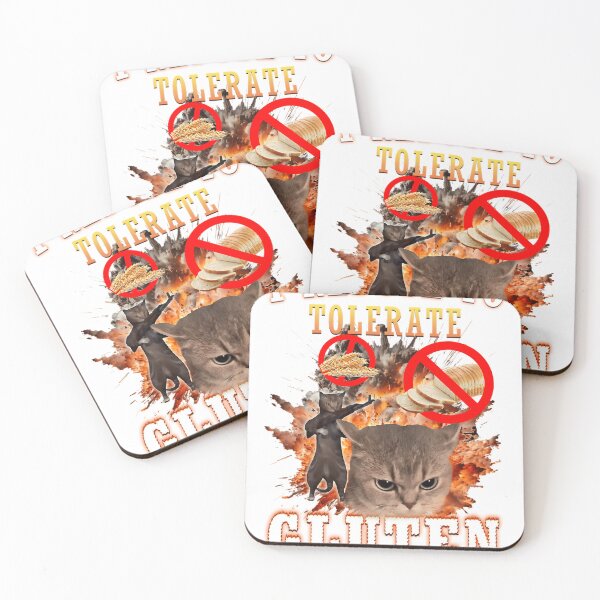 Item preview, I Refuse To Tolerate Gluten Funny Cat Meme designed and sold by KellyHauskins09.