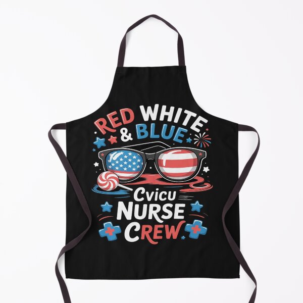 Item preview, Red White CVICU Nurse Crew Sunglasses 4th July USA Flag designed and sold by procionartss.