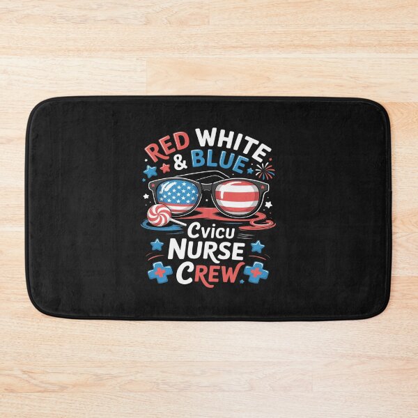 Item preview, Red White CVICU Nurse Crew Sunglasses 4th July USA Flag designed and sold by procionartss.