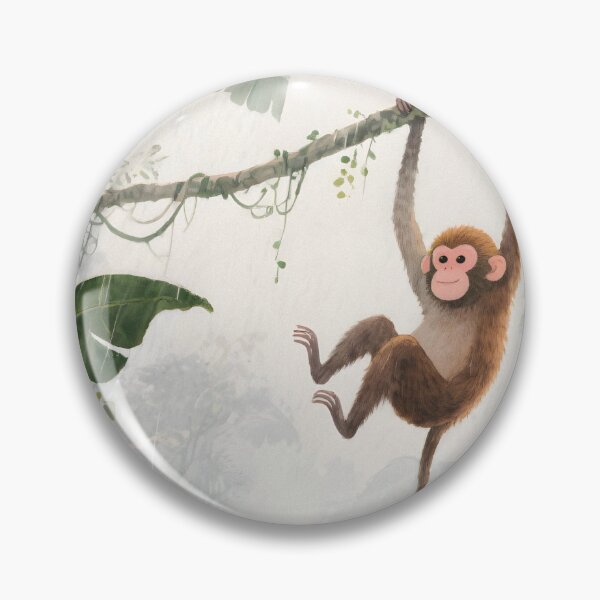 Item preview, cute monkey in the rainforest designed and sold by Mauswohn.