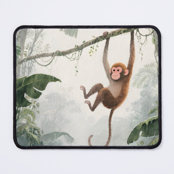 Item preview, cute monkey in the rainforest designed and sold by Mauswohn.
