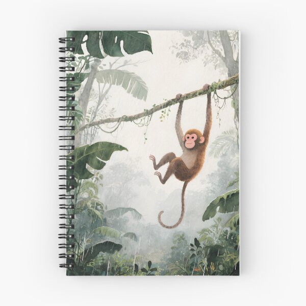 Item preview, cute monkey in the rainforest designed and sold by Mauswohn.