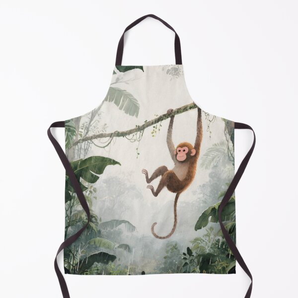 Item preview, cute monkey in the rainforest designed and sold by Mauswohn.