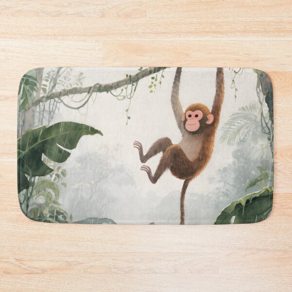 Item preview, cute monkey in the rainforest designed and sold by Mauswohn.