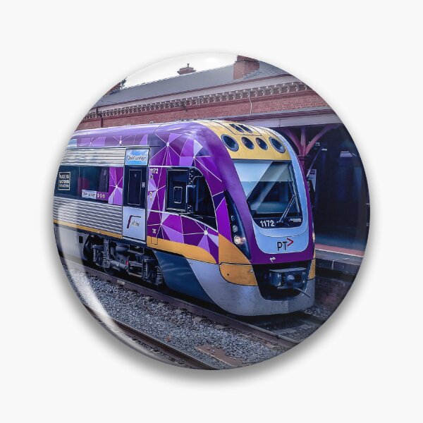 Item preview, VLine Train at Castlemaine Station designed and sold by Steven Jodoin.