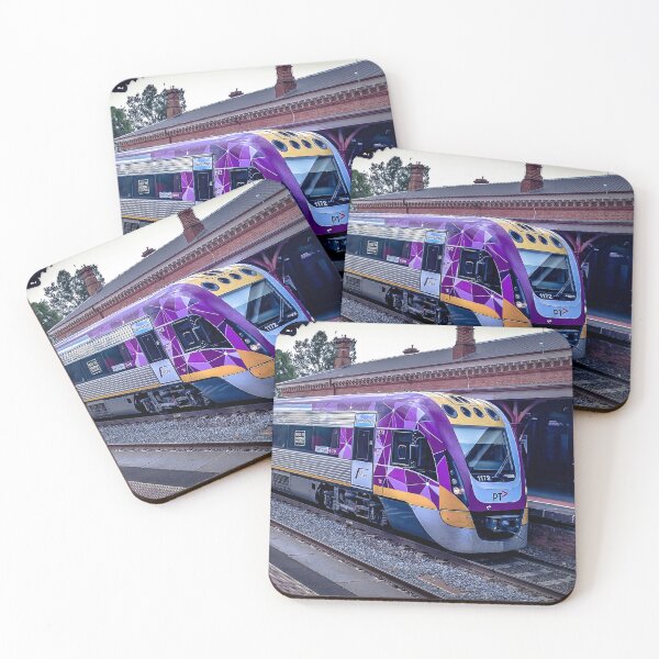 Item preview, VLine Train at Castlemaine Station designed and sold by Steven Jodoin.
