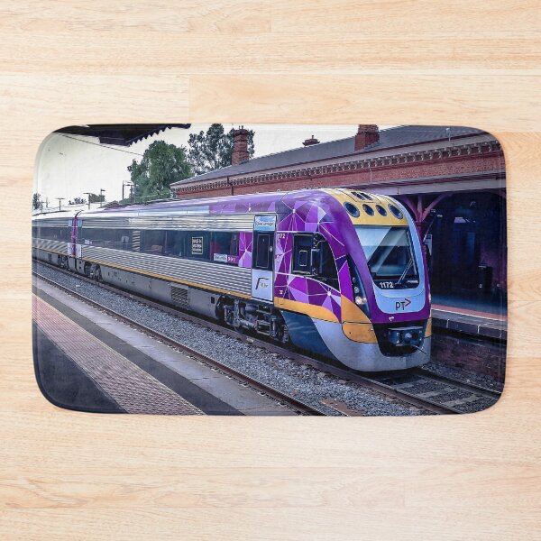Item preview, VLine Train at Castlemaine Station designed and sold by Steven Jodoin.