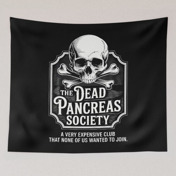 Item preview, Dead Pancreas Society Shirt Skull Funny Diabetes Awareness designed and sold by LynneMarisa.