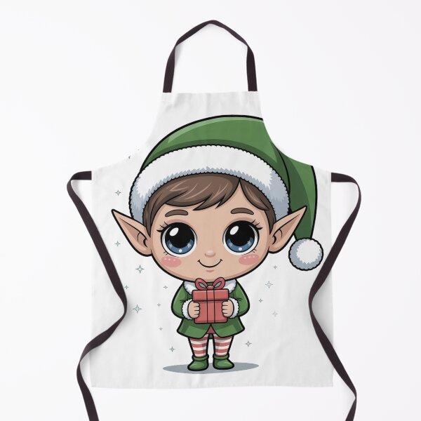 Item preview, Chibi Christmas Elf – Cute Pastel Holiday Sticker Art designed and sold by RBToper.