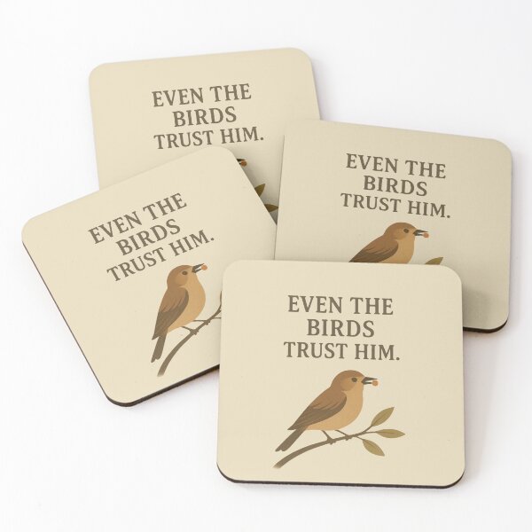 Item preview, Even the Birds Trust Him – Vintage Christian Sparrow Poster designed and sold by astersgraphics.