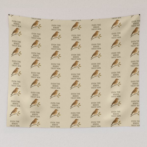 Item preview, Even the Birds Trust Him – Vintage Christian Sparrow Poster designed and sold by astersgraphics.