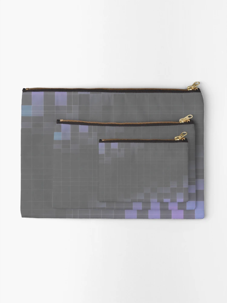 Thumbnail 2 of 4, Zipper Pouch, Pixel Grid Heatmap Abstract Data Visualization Design designed and sold by SplashTastic.