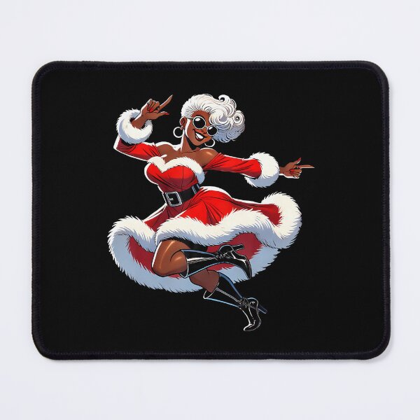 Item preview, African Santa Wife Dancing African American Christmas designed and sold by VivanLaurel.