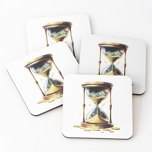 Item preview, Time Is Money Hourglass Gold Coins Entrepreneur Hustle designed and sold by HustleHardCo.