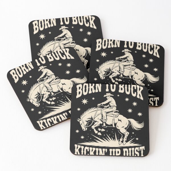 Item preview, Cowboy Riding Bucking Horse Born to Buck Rodeo Lover designed and sold by HardcoreTour.