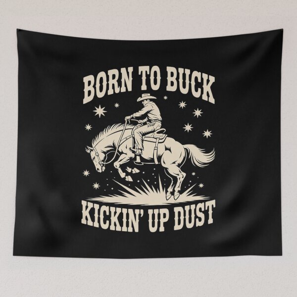 Item preview, Cowboy Riding Bucking Horse Born to Buck Rodeo Lover designed and sold by HardcoreTour.
