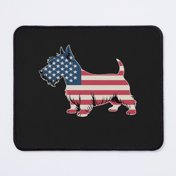 Item preview, Scottish Terrier Dog Dad Mom Silhouette American Flag designed and sold by procionartss.
