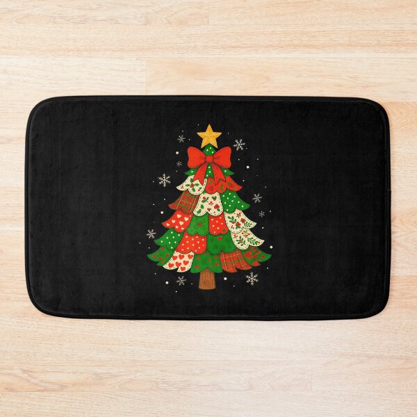 Item preview, Retro Patchwork Christmas Tree Cute Holiday 	 Xmas designed and sold by MarionCharleen.