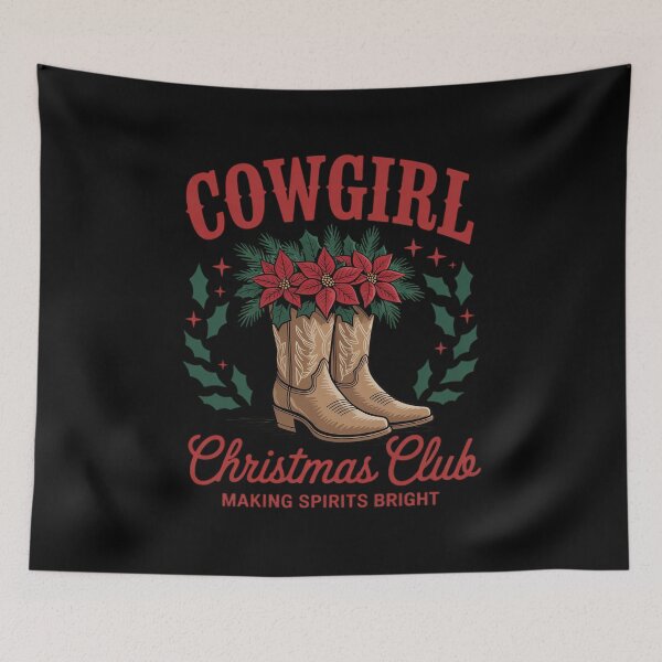 Item preview, Cowgirl Christmas Howdy Xmas Cowgirl Boots Flower Western designed and sold by ToggleBet.