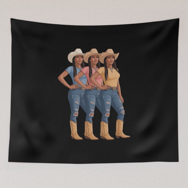 Item preview, Cowgirl Trio - African American Rodeo designed and sold by ToggleBet.