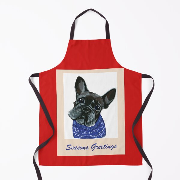 Item preview, French bulldog christmas card designed and sold by LauraCoxArt.