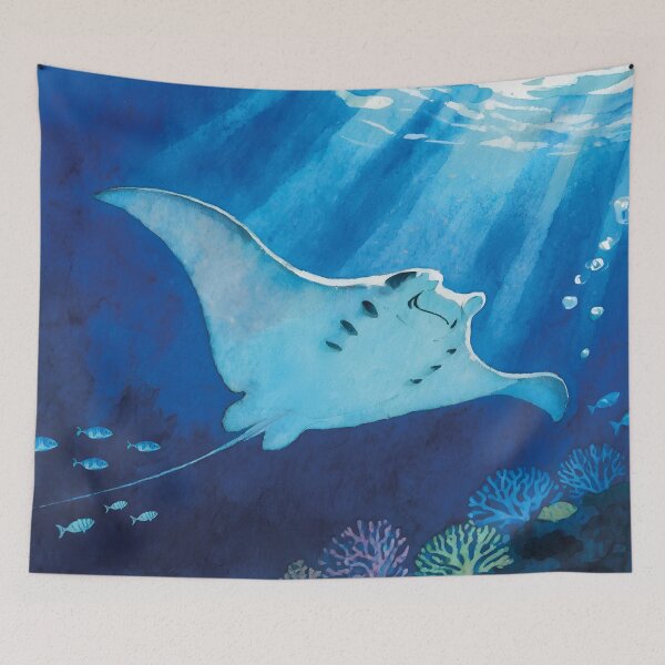 Item preview, large manta ray in the sea designed and sold by Mauswohn.