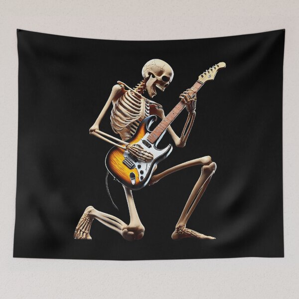 Item preview, Skeleton Playing Guitar Ghost Solo Guitar Rock Band Men designed and sold by LynneMarisa.