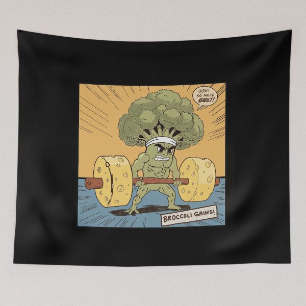 Item preview, Broccoli Gains – Funny Gym Food Humor Workout Design designed and sold by Popstudio85.