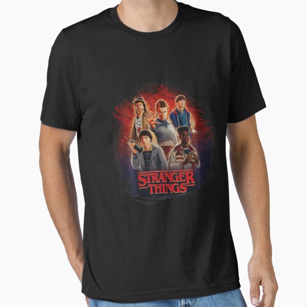 Stranger Things Season 5 Main Characters Brush Strokes Essential T-Shirt