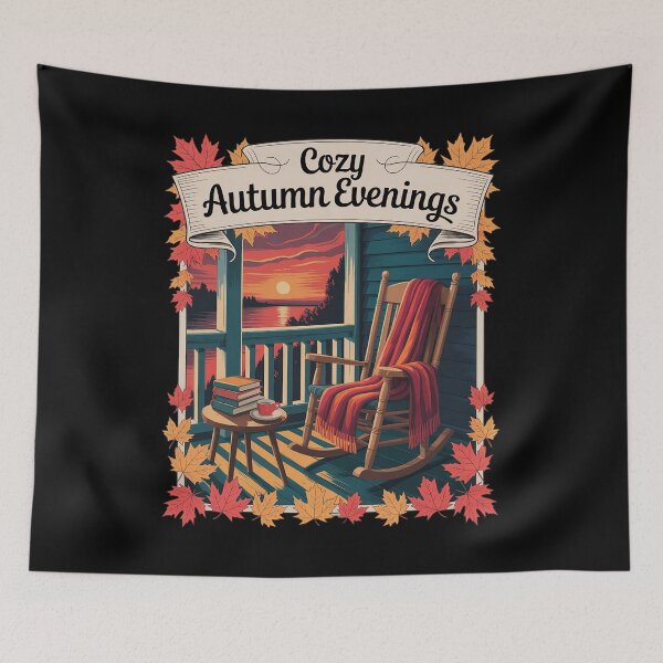 Item preview, Cozy Autumn Evenings Fall Season October Book Coffee Lover designed and sold by ToggleBet.