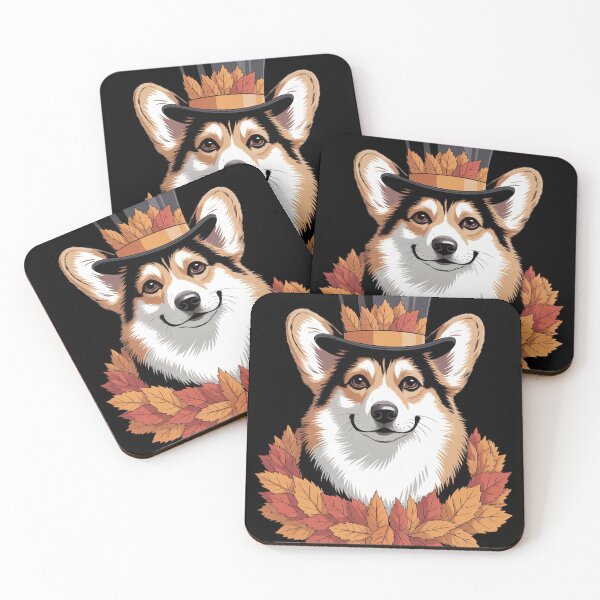 Item preview, Cozy Autumn Fall Vibes Dog Lover Falling Leaves Cute Corgi designed and sold by ToggleBet.