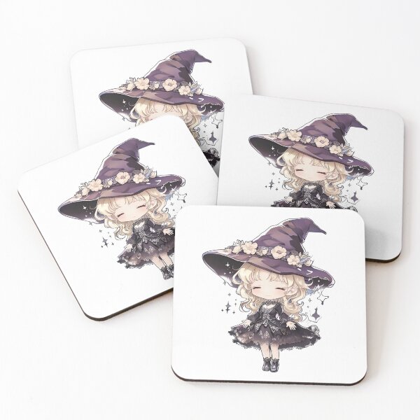Item preview, Chibi Witch Girl • Cute Gothic Anime Sticker designed and sold by AMPrintsArt.