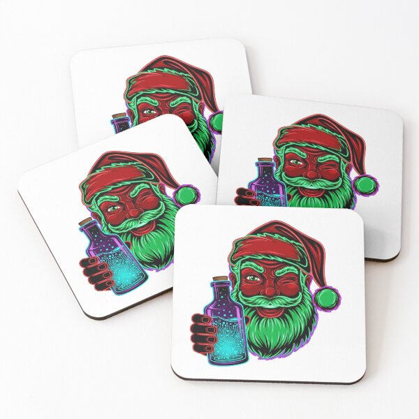 Item preview, Cyberpunk Santa Claus with Neon Circuit Board Potion designed and sold by LoveDesignMania.