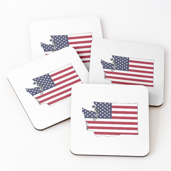 Item preview, Washington Stars & Stripes State Silhouette – Distressed Americana designed and sold by Paper Drip.