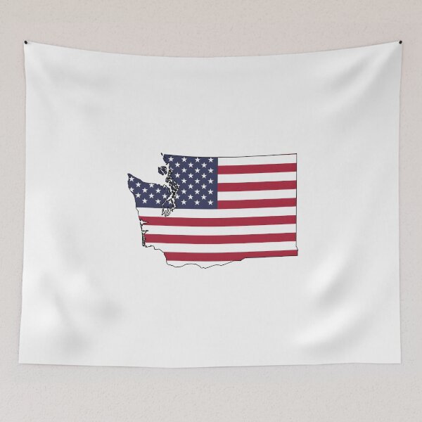 Item preview, Washington Stars & Stripes State Silhouette – Distressed Americana designed and sold by Paper Drip.